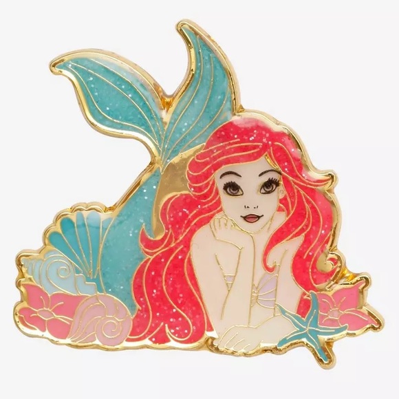 DANIELLE NICOLE DISNEY THE LITTLE MERMAID Ariel HANDBAG, CARDHOLDER & PIN BUNDLE - Picture 12 of 13